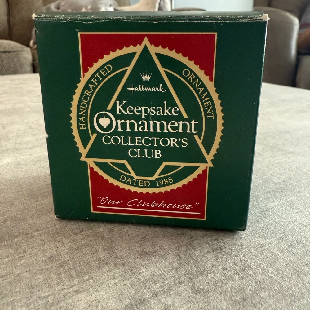 1988 Hallmark Keepsake Ornament Collector’s Club “Our Clubhouse” – With Box